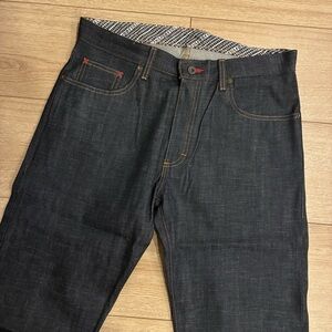 NEW Fuel Motorcycles Men’s Dark Wash Selvedge Straight Leg Jeans Size 34x34